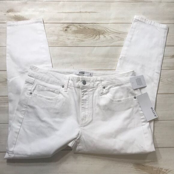 NEW! JustFab Cool Crop Jeans-White Size 31 - Picture 4 of 5